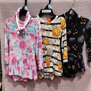 Bums & Roses (Little Bum Bums) Dress Set with Headbands 6-12 mo